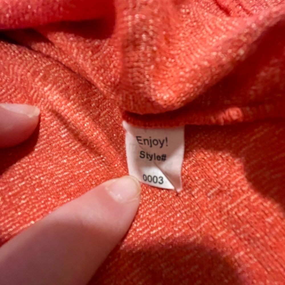 Michael Stars orange stretch glitter tank. One size fits all (most).  LL - Picture 5 of 7